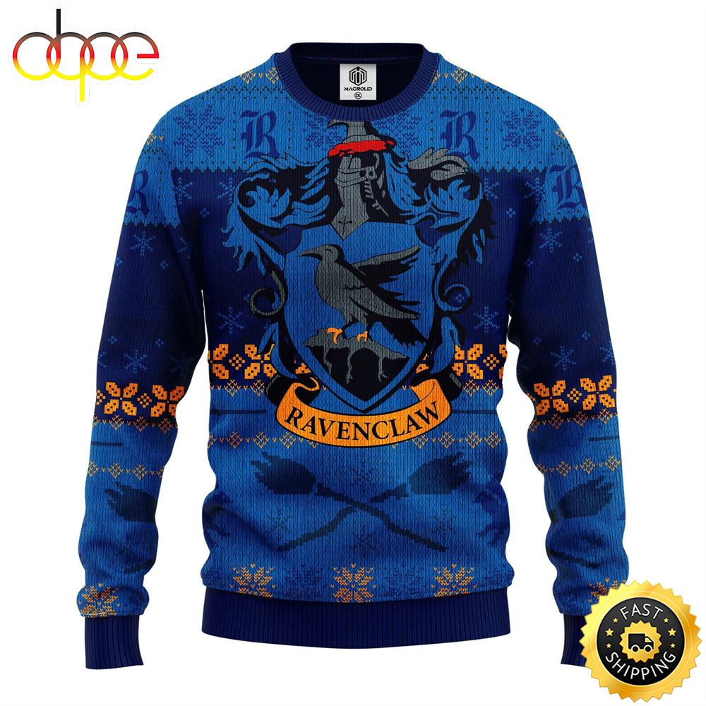 Ravenclaw House Gift For Real Fans Harry Potter Ugly Christmas Sweater Kyikag