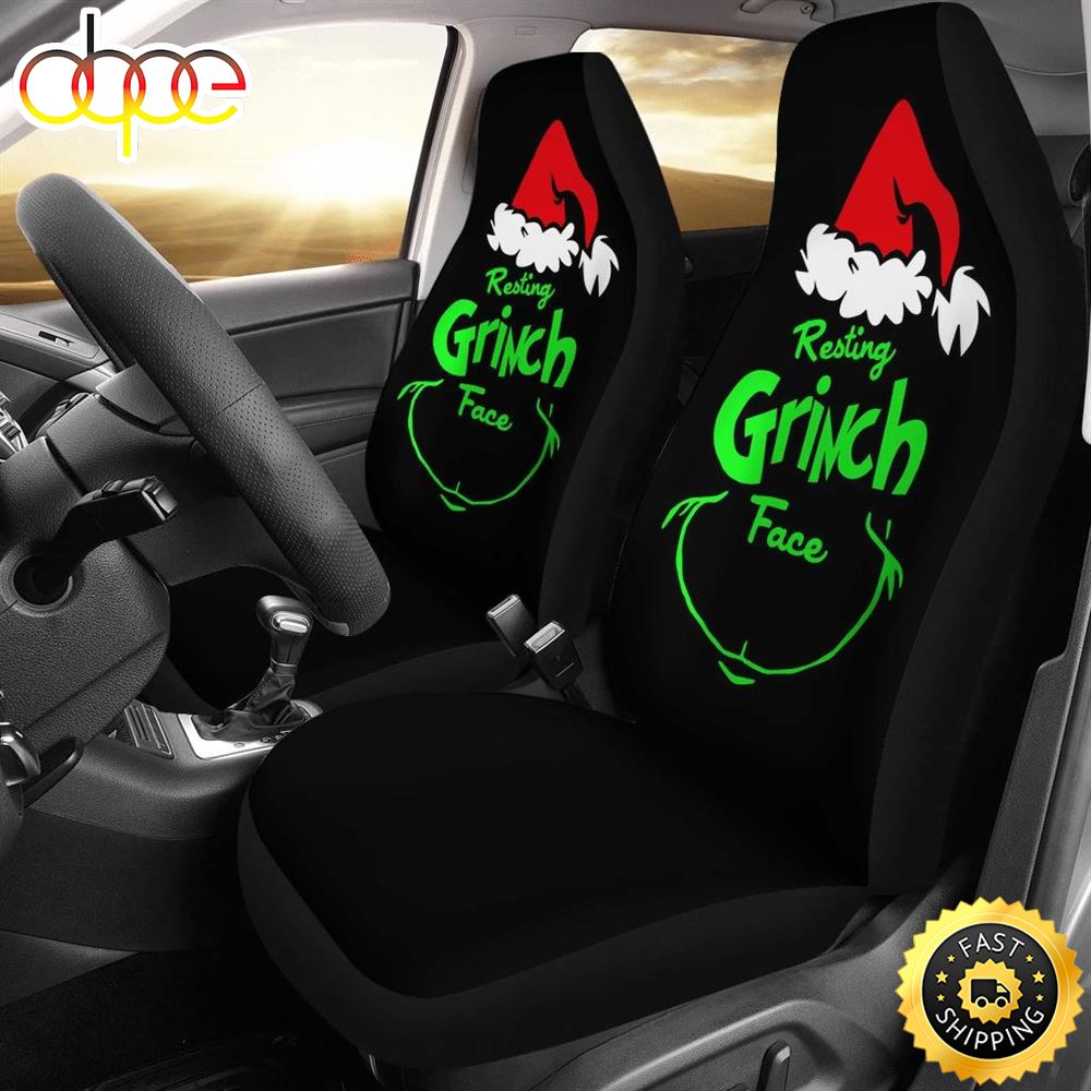Resting Grinch Face Car Seat Covers Amazing Gift Myq7fo