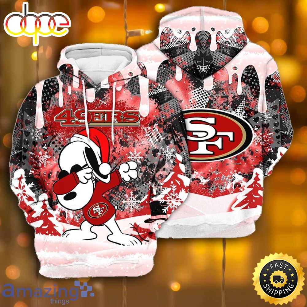 San Francisco 49ers Snoopy Dabbing The Peanuts Sports Football American Christmas All Over Print 3D Hoodie Gfcrp6