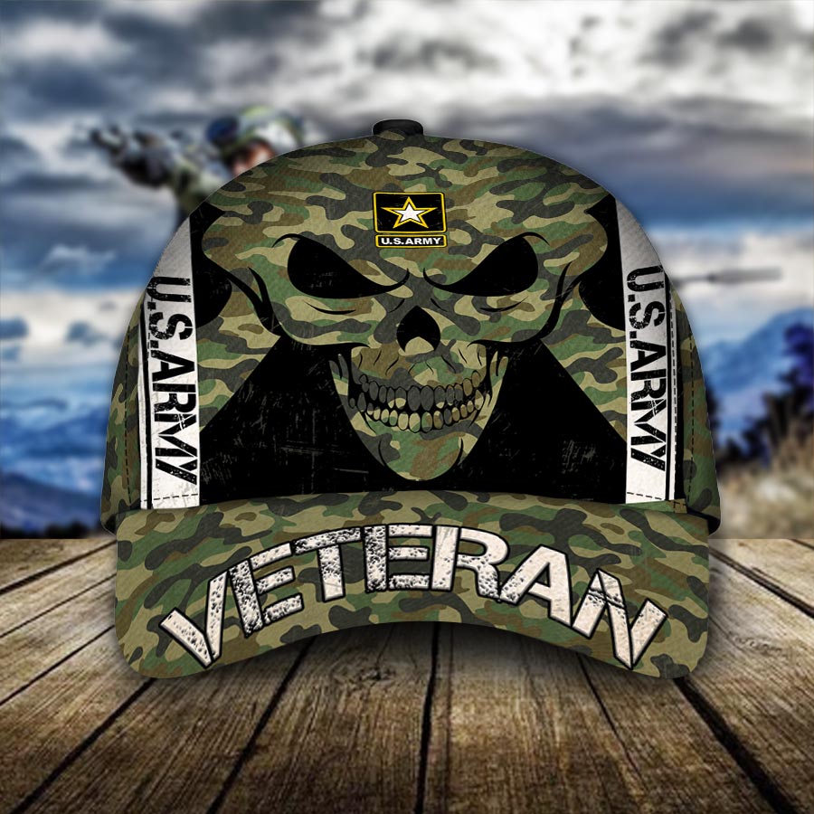 Skull US Army Veteran Classic Cap Bckbl7
