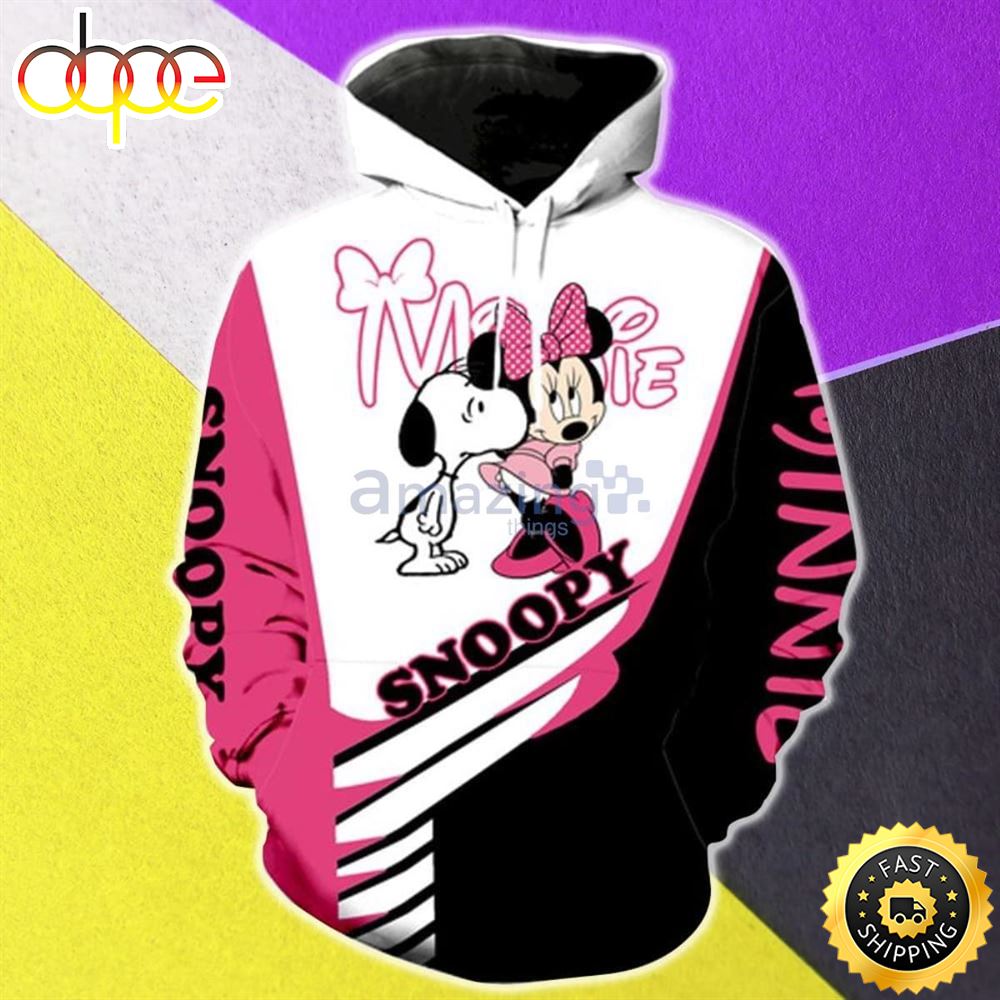 Snoopy And Minnie Mouse Cartoon Movie Pullover Hoodie Sc67rz