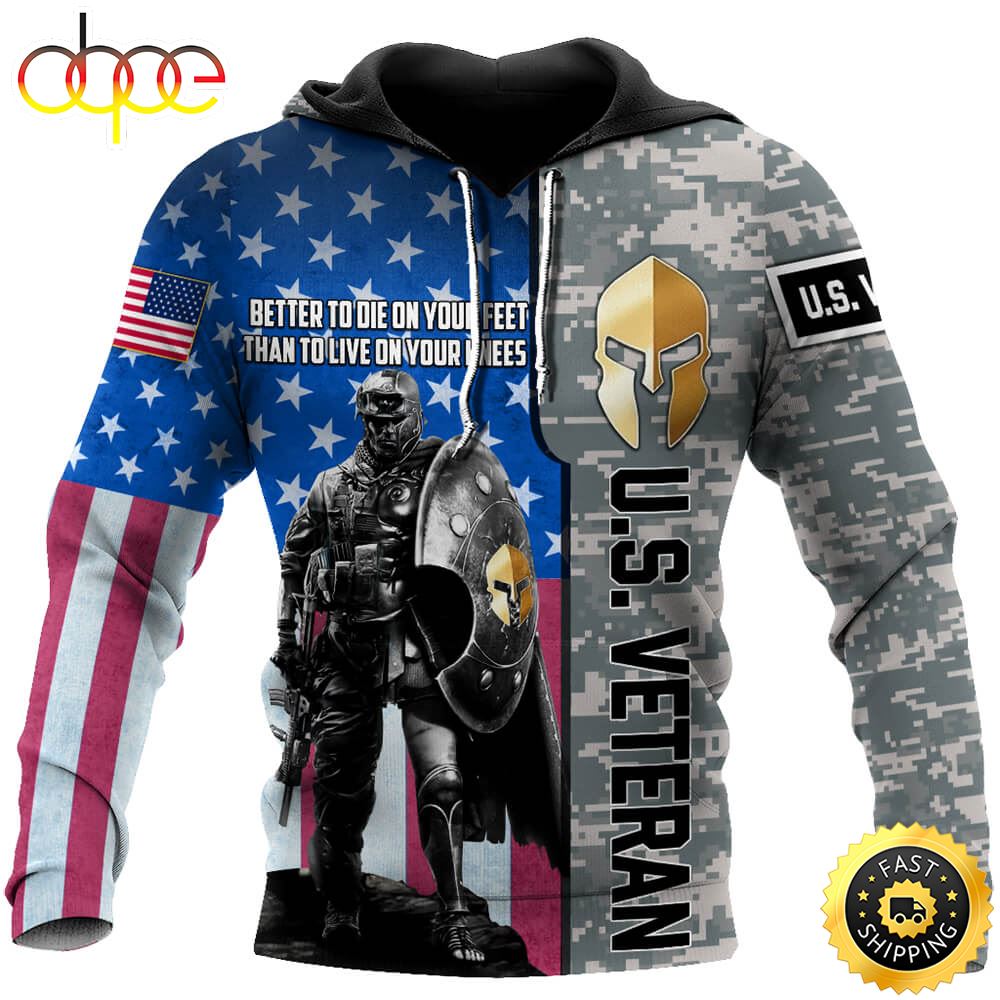 Spartan Soldier US Veteran 3D Hoodie American Veteran Gift Ideas Opr8a4