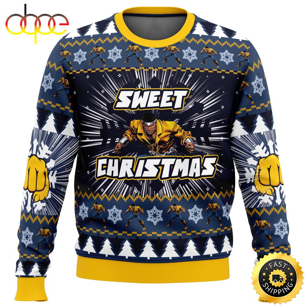 Sweet Christmas Luke Cage Marvel Ugly Christmas Sweater Jdwdjo