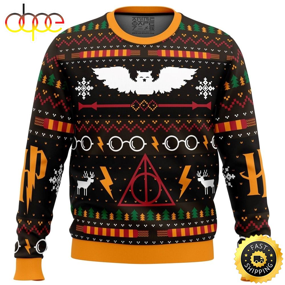 That Lived Owl Glass Harry Potter Ugly Christmas Sweater Iexgjw