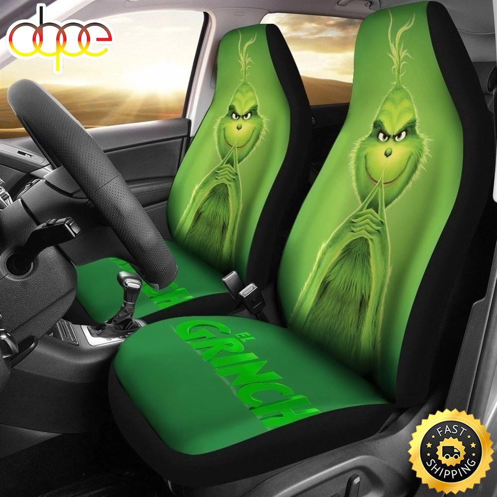 The Grinch Funny Face Car Seat Covers Gift For Fan L9vcot
