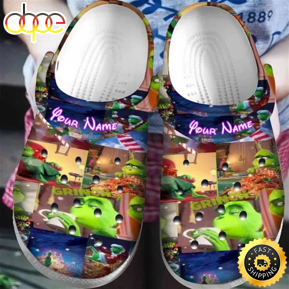 The Grinch Personalized Name Crocs Clogs Shoes Comfortable For Mens Womens Classic Clog Gpxhzt