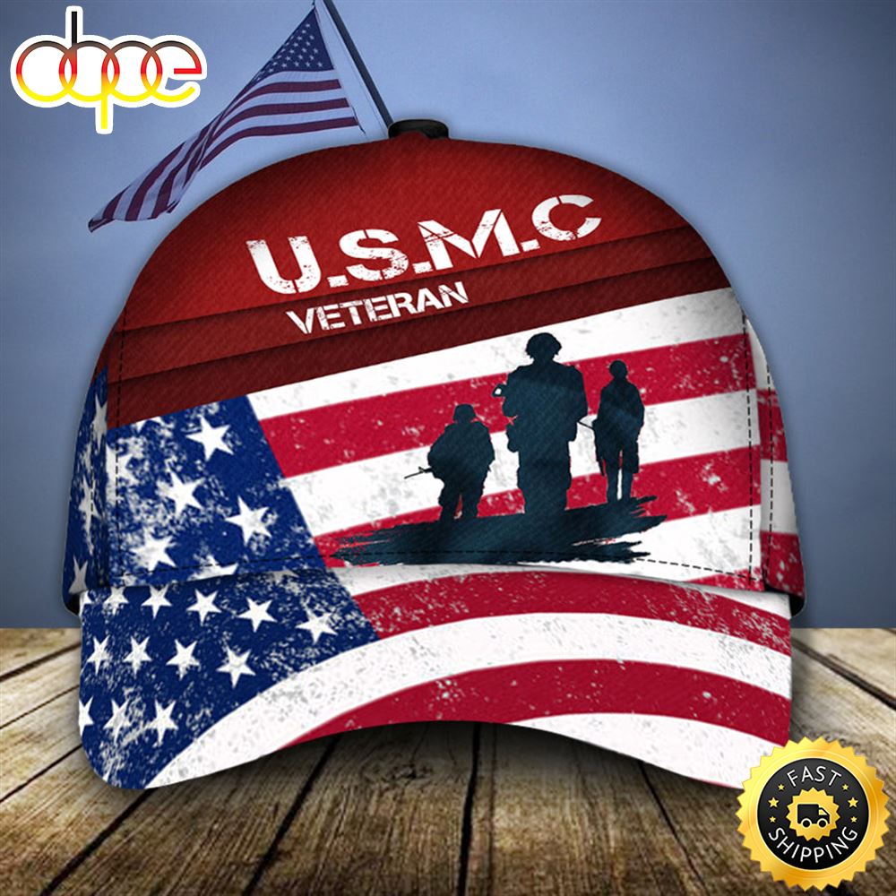 U.S.M.C American Flag Classic Cap J0lnzl