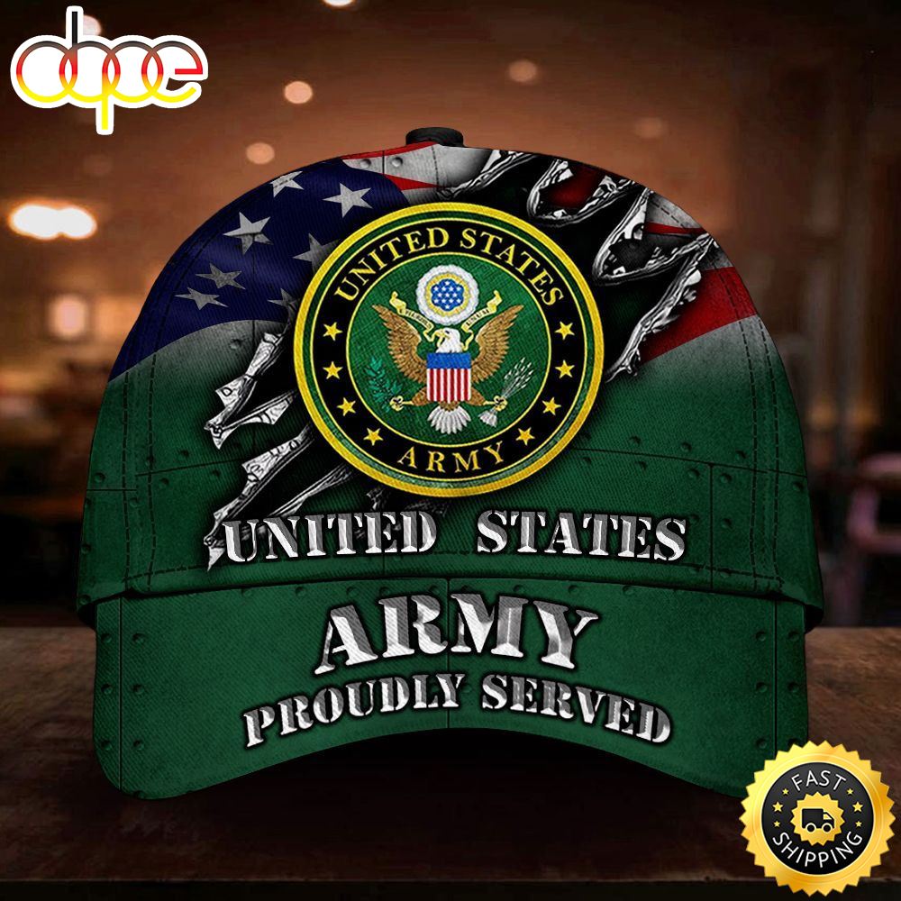 US Army Proud Served Cap Patriotic Proud USN Logo Honor US Army Veteran Gift Items Hat Classic Cap Ybi43m