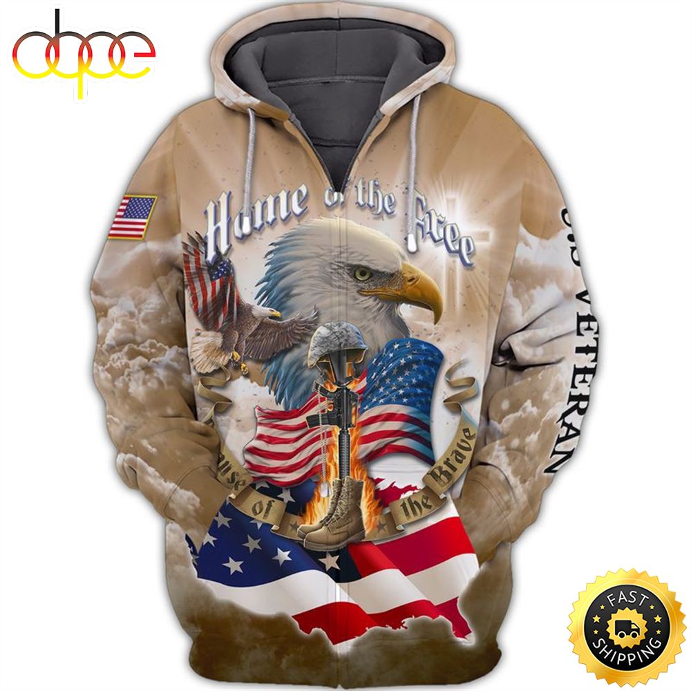 Unique Home Of The Free Because Of The Brave Zip Hoodie 1 G6wloe
