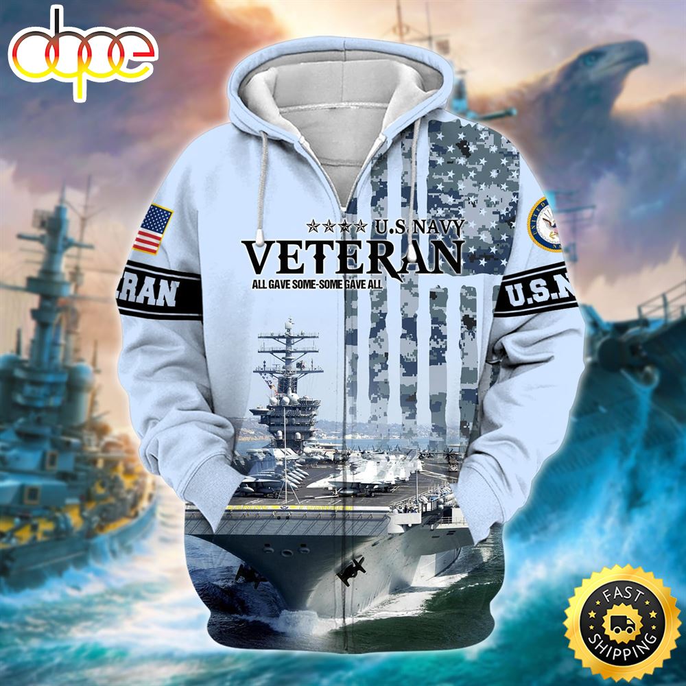 Unique U.S. Navy Veteran Zip Hoodie Shirt 1 H6ayxc