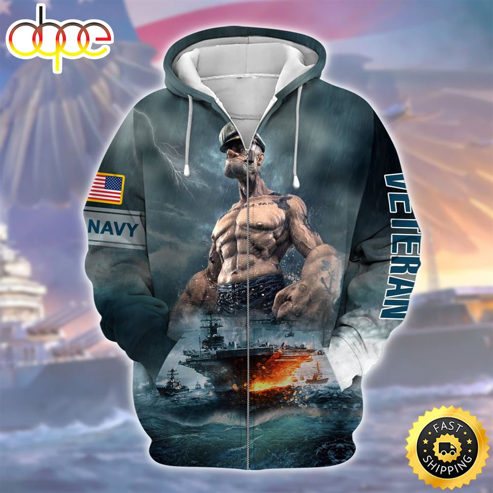 Unique U.S Navy Veteran Zip Hoodie Shirt 1 Ymjybw