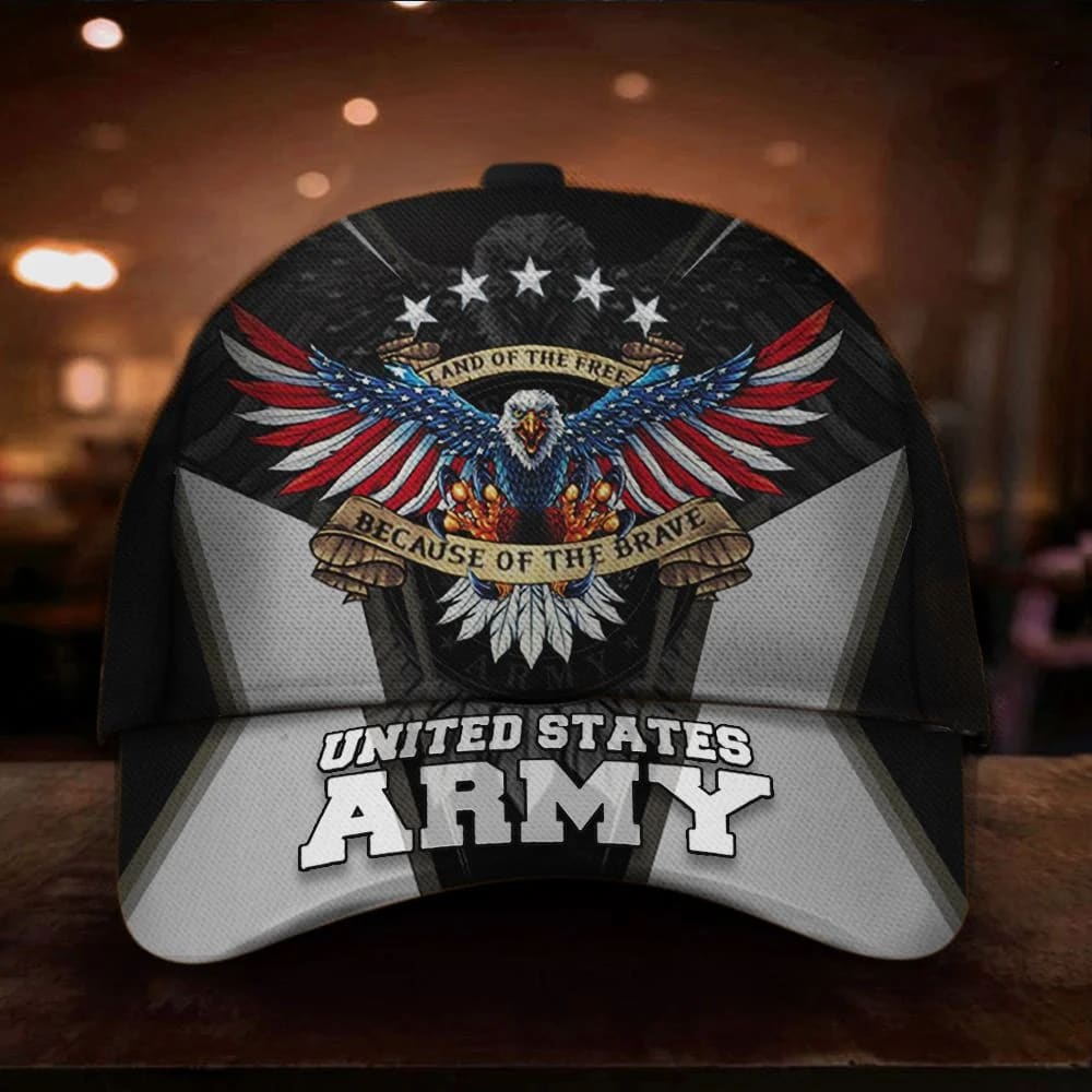 Veteran American Flag Hat Proud US Military Eagle US Army Hat United States Army Cap Unique Patriotic Gift Ideas For Army Veteran Hat Classic Cap Ufowwc