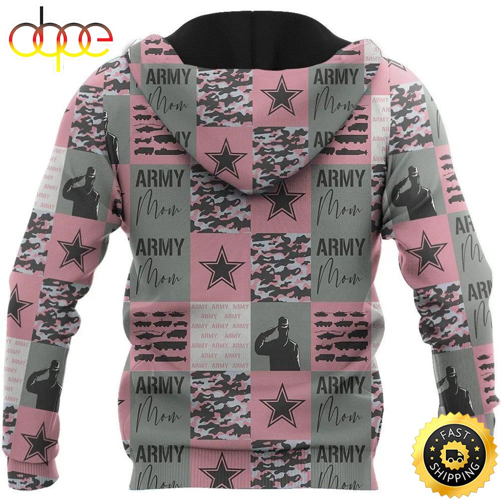 Veteran Army Mom Camouflage Pink 3D Hoodie All Over Printed B8lrh3