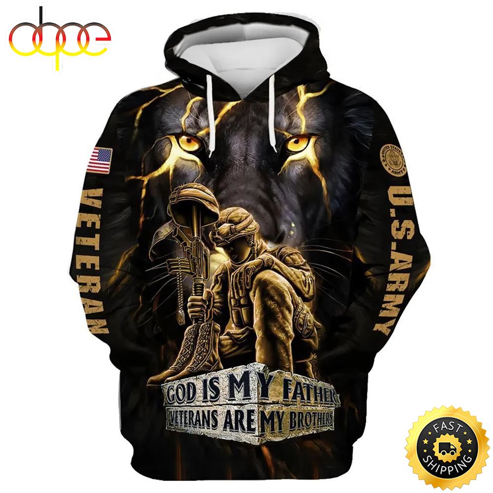 Veteran God My Father Veterans Are My Brothers 3D Hoodie All Over Printed Prxfu2