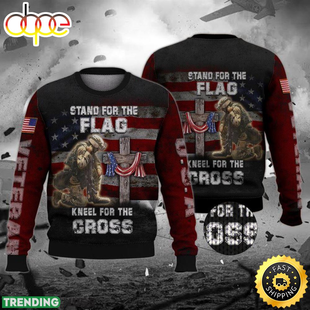 Veteran Stand For The Flag Ugly Christmas Sweater Cute Christmas Gift For Men And Women Wtlygf