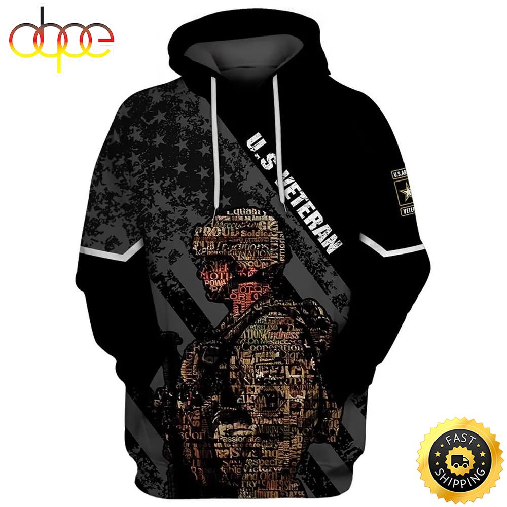 Veteran U.S Army Veteran Kindness Passion Respect 3D Hoodie All Over Printed Fhpwi0