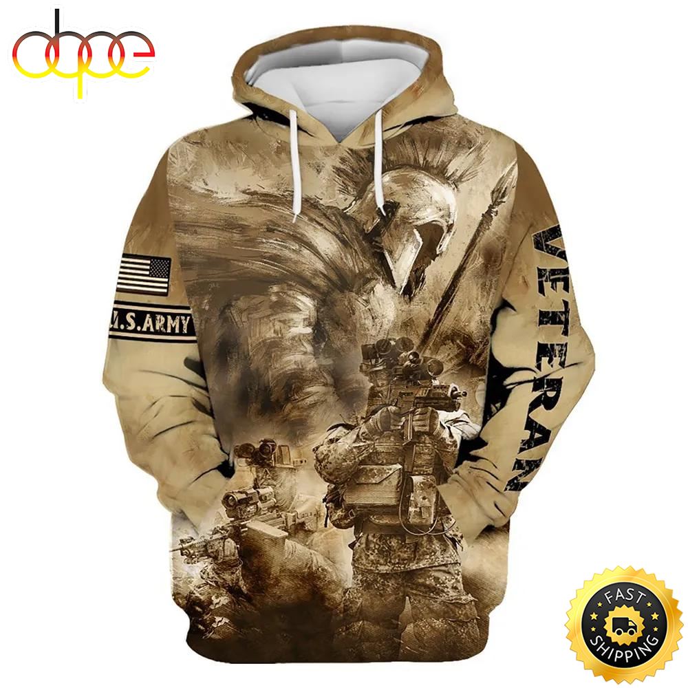Veteran US Army Veteran Knight And Soldiers 3D Hoodie All Over Printed G2wjj1