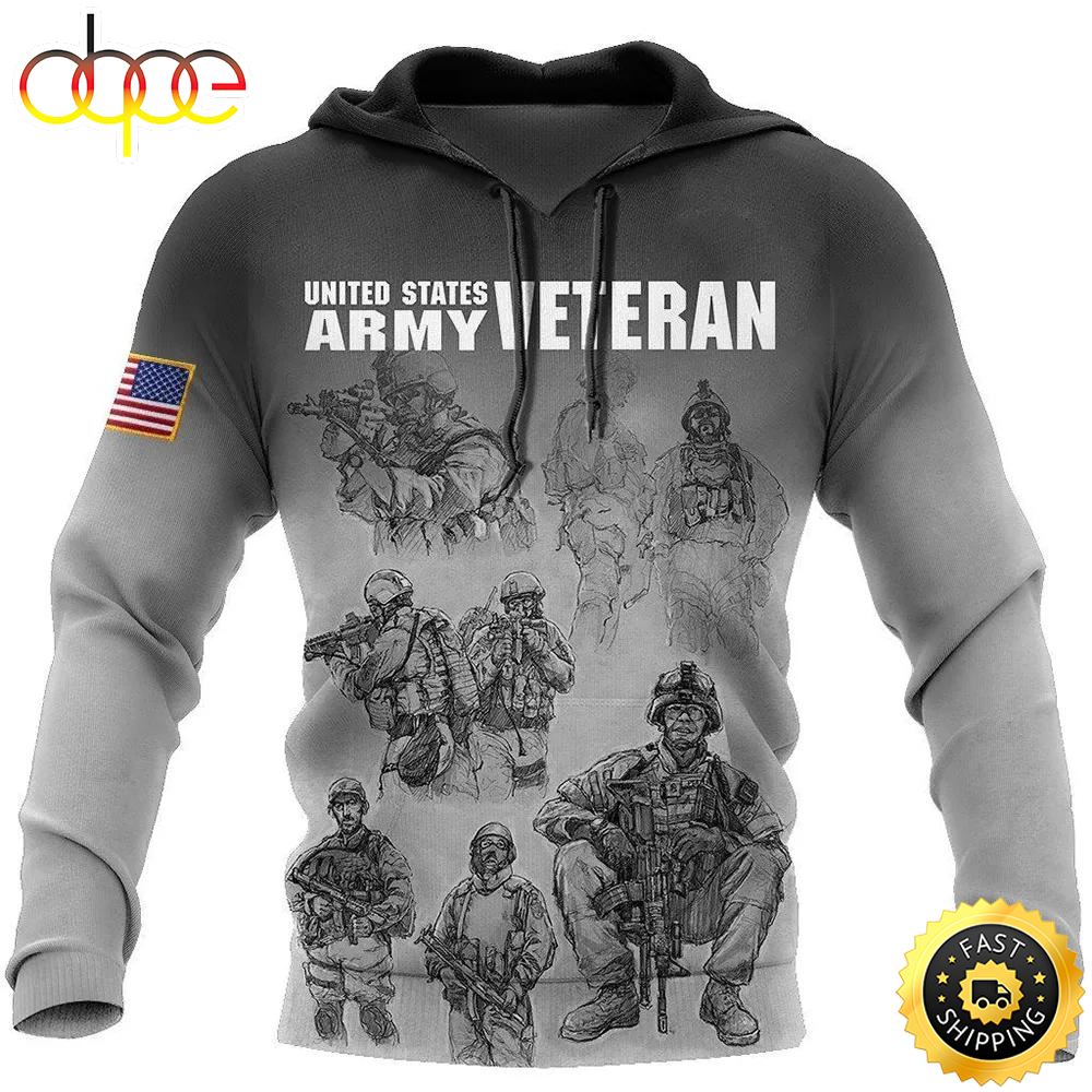 Veteran US Army Veteran Soldier Brother 3D Hoodie All Over Printed Tbhyjh