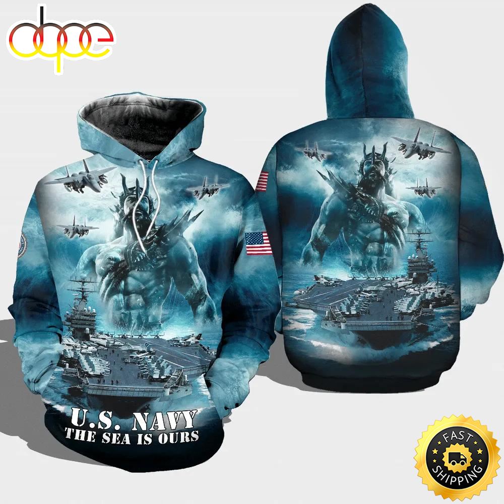 Veteran US Navy The Sea Ours Poseidon 3D Hoodie All Over Printed Nlsubn