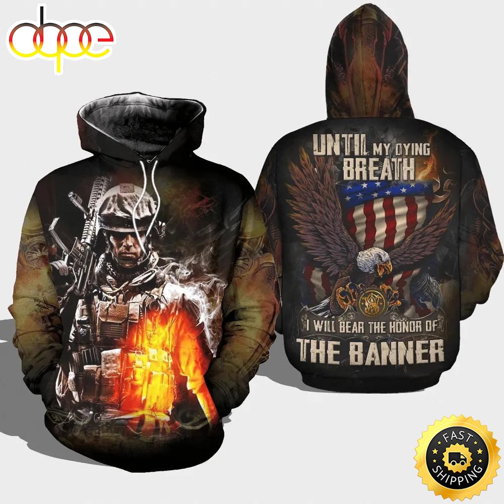 Veteran Until Dying Breath Bear The Honor Eagle 3D Hoodie All Over Printed Tiqb6w