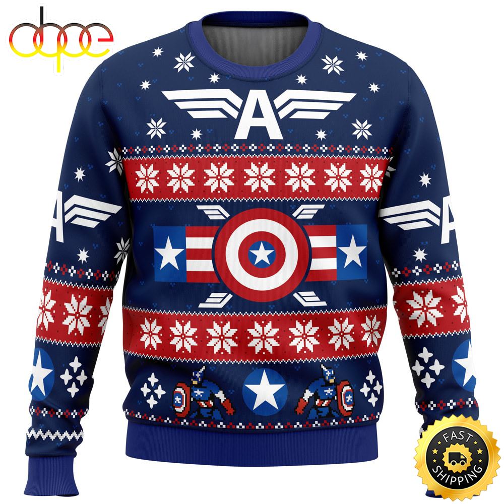 Winter Soldier Captain America Marvel Ugly Christmas Sweater Xtfxxv