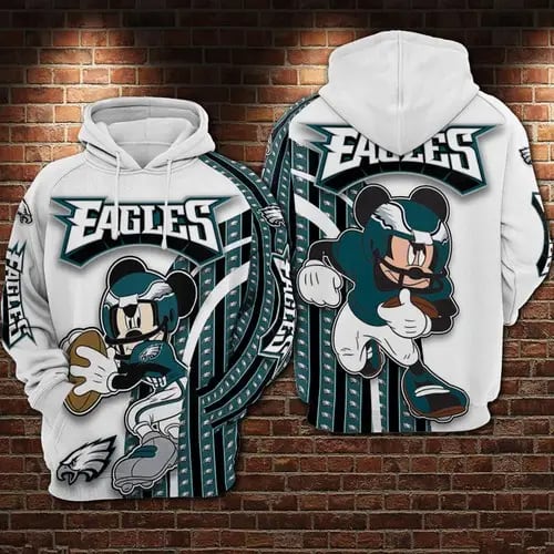 Amazon Sports Team Philadelphia Eagles Nfl Mickey No247 Pullover 3d Hoodie Fm3elz