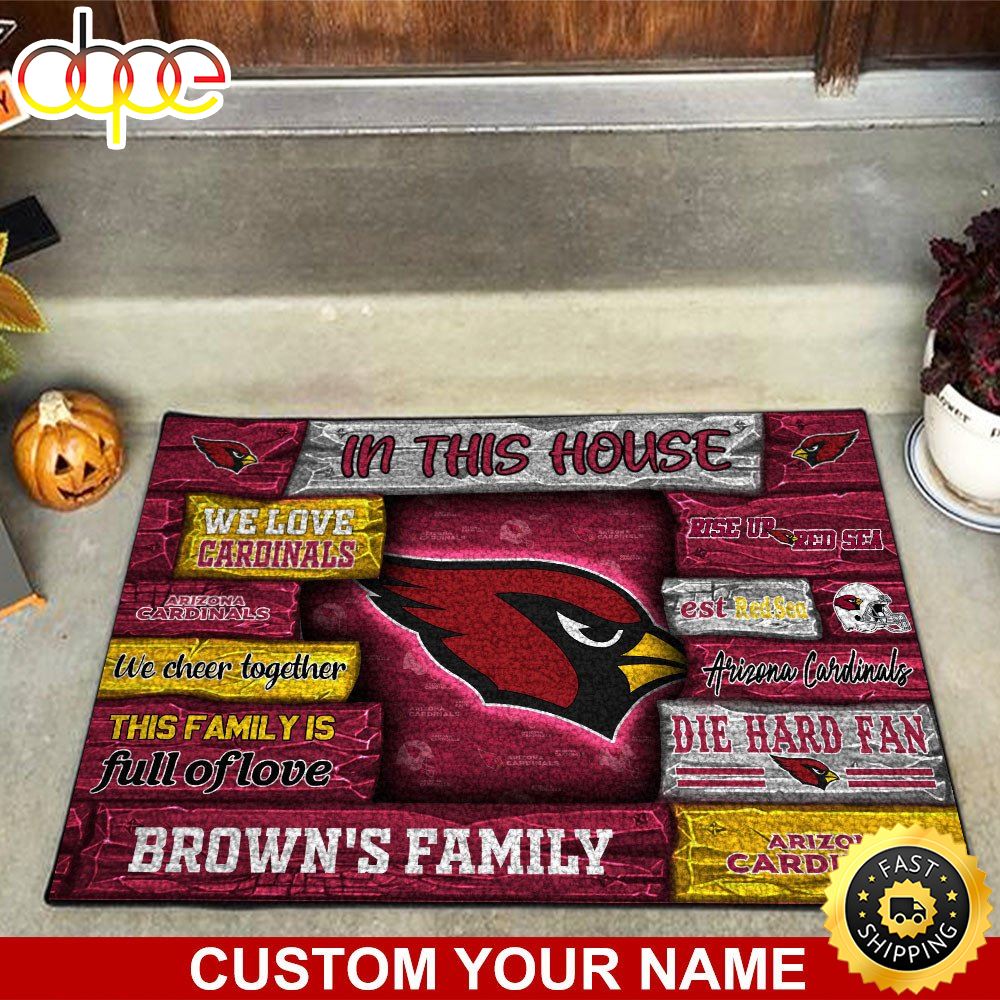 Arizona Cardinals NFL Custom Doormat For Couples This Year Hah9xp