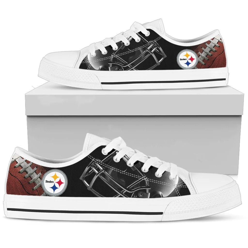 Artistic Scratch Of Pittsburgh Steelers Low Top Shoes White Vgcjmu