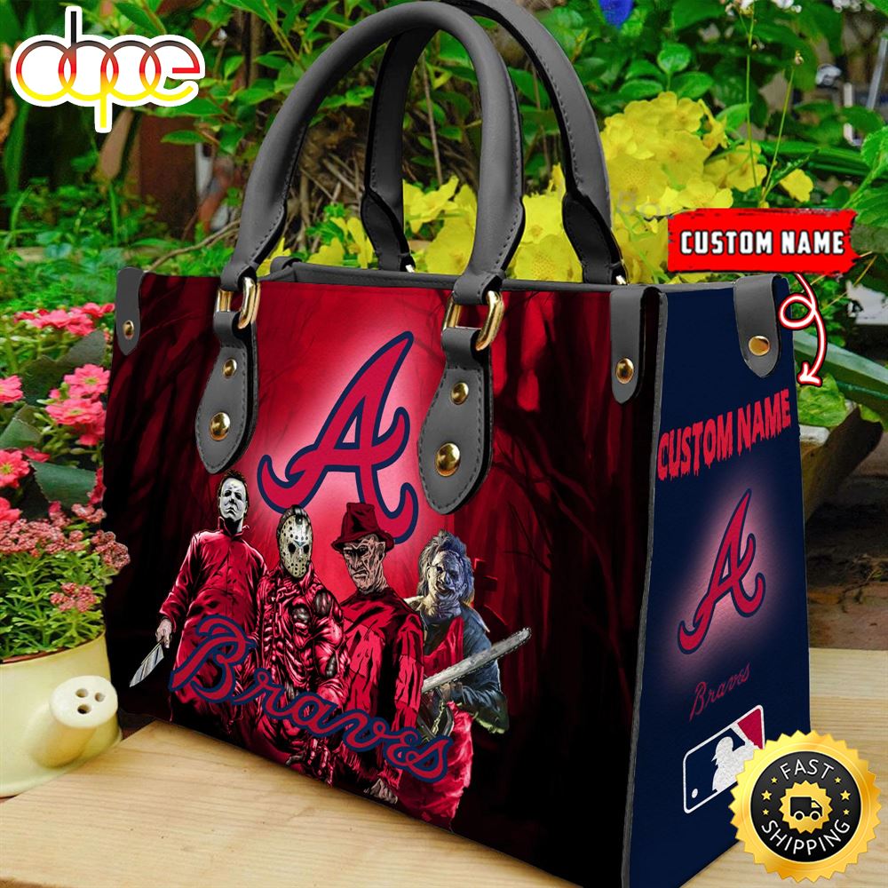Atlanta Braves MLB Halloween Women Leather Hand Bag Qtjdb7