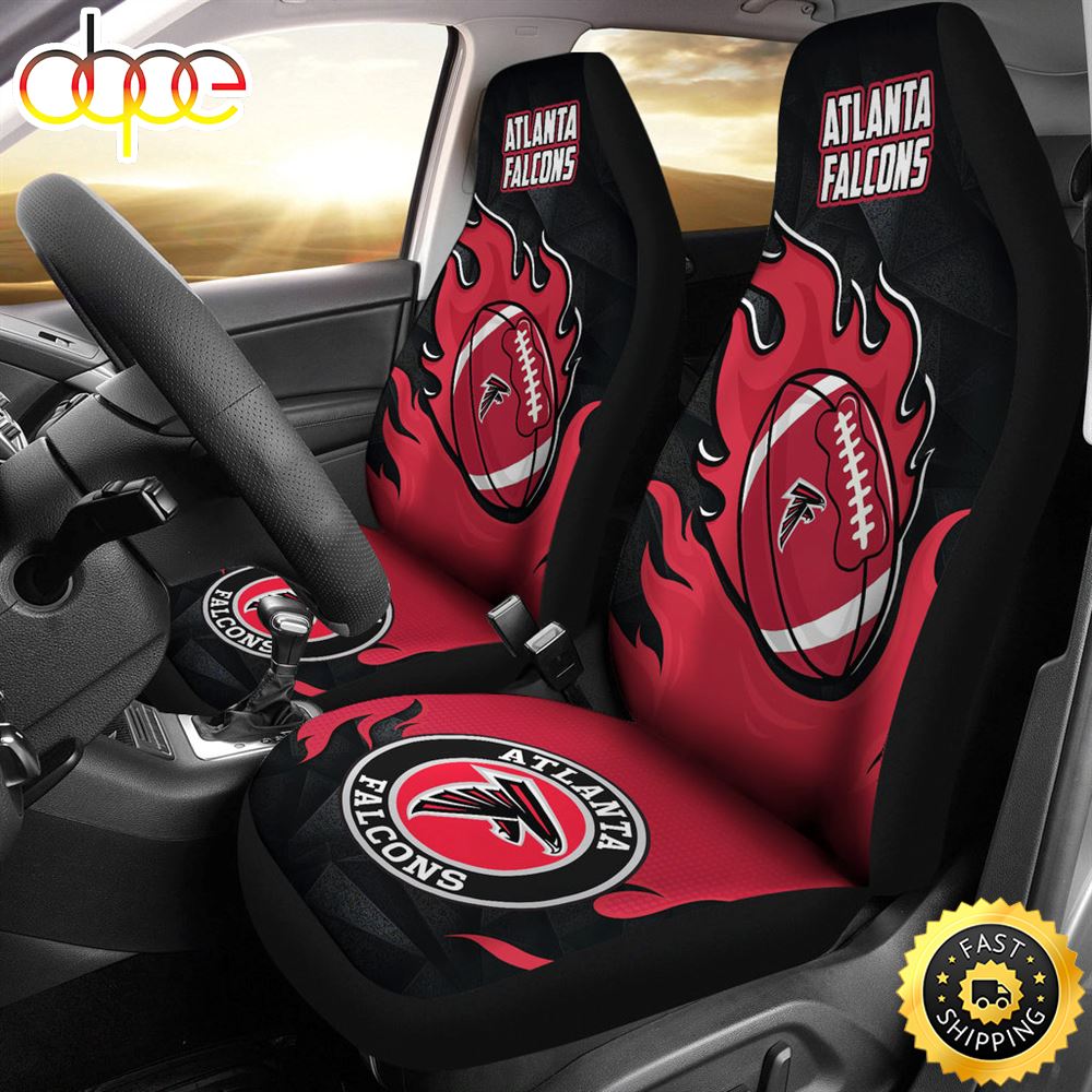 Atlanta Falcons Car Seat Covers Fire Ball Flying Nfl Sport Custom For Fan Mrlxlx