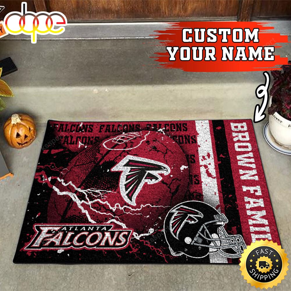 Atlanta Falcons NFL Custom Your Name Doormat Jqwanw
