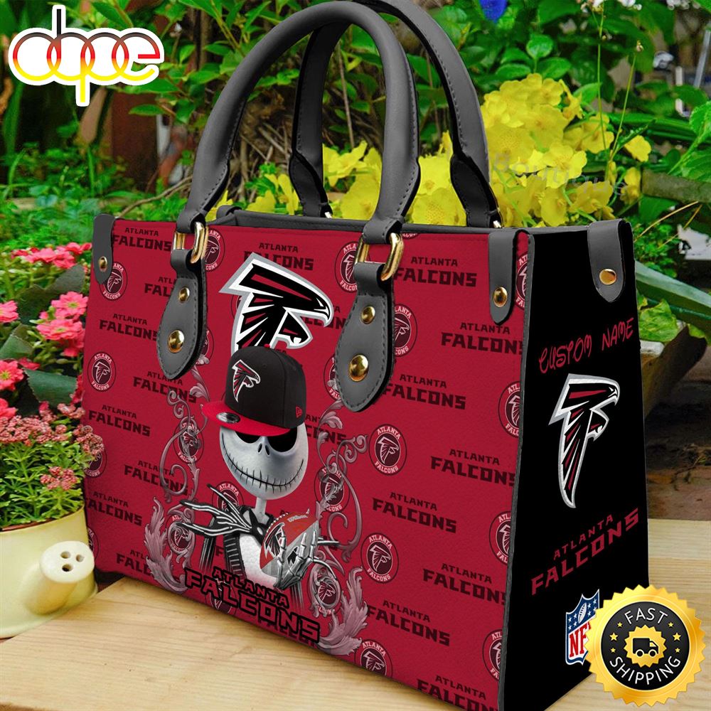 Atlanta Falcons NFL Jack Skellington Women Leather Bag Rwksua