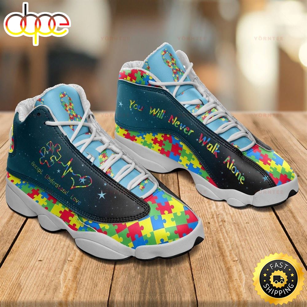 Autism Awareness You Will Never Walk Alone Air JD13 Shoes Awtz2i