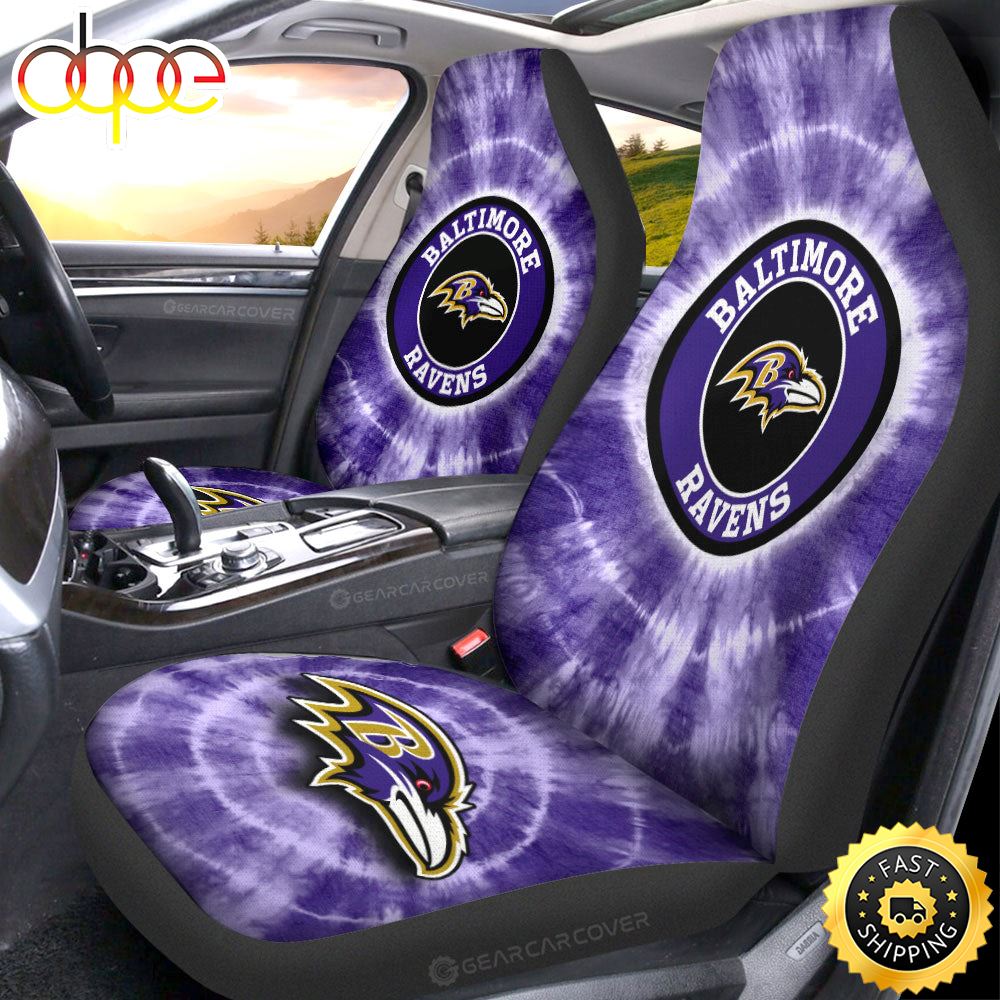 Baltimore Ravens Car Seat Covers Custom Tie Dye Car Accessories C8xq7a