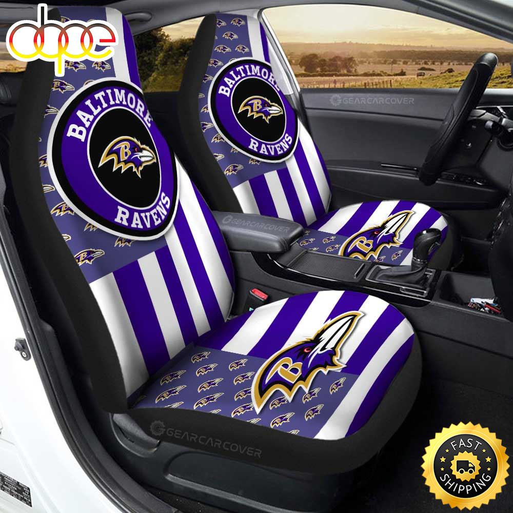 Baltimore Ravens Car Seat Covers Custom Us Flag Style Hhuwvy