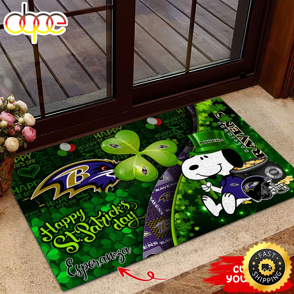 Baltimore Ravens NFL Custom Doormat The Celebration Of The Saint Patrick S Day Iyjpsk