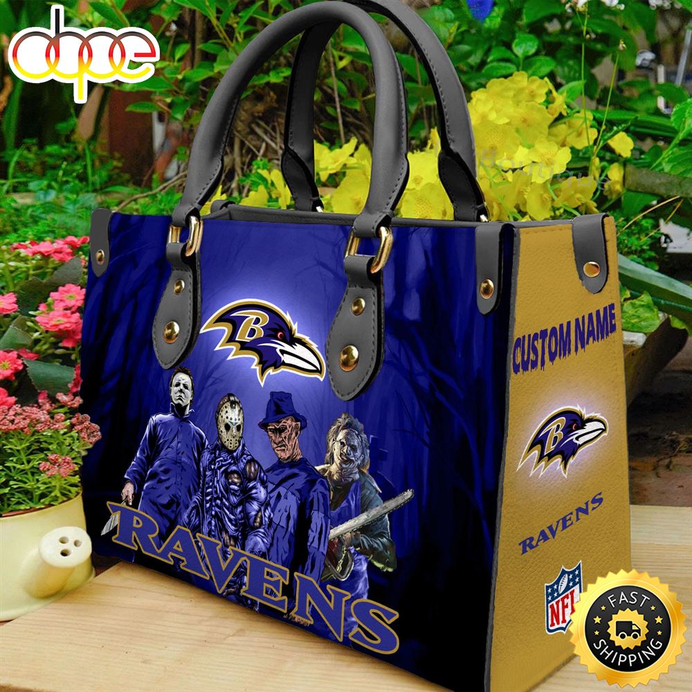 Baltimore Ravens NFL Halloween Women Leather Hand Bag St9cbc