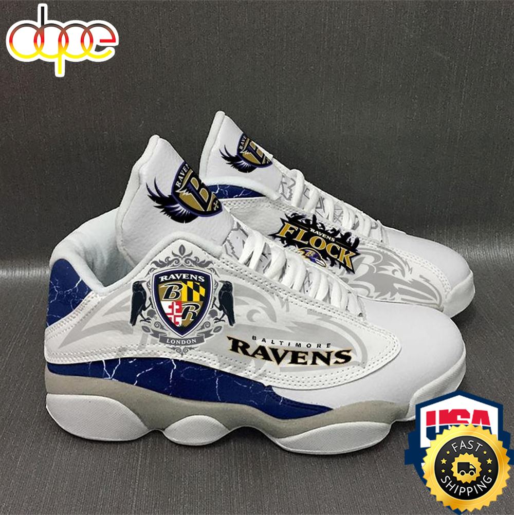Baltimore Ravens Nfl Ver 2 Air Jordan 13 Sneaker E8gosy