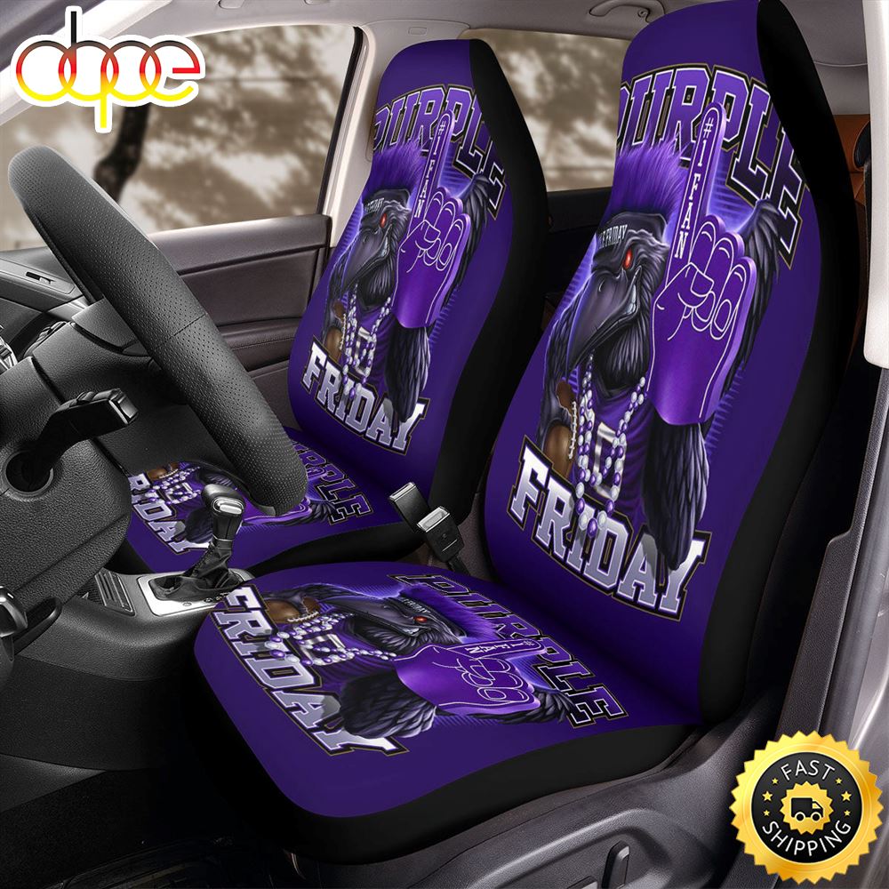 Baltimore Ravens Purple Friday Car Seat Covers Ziudbu