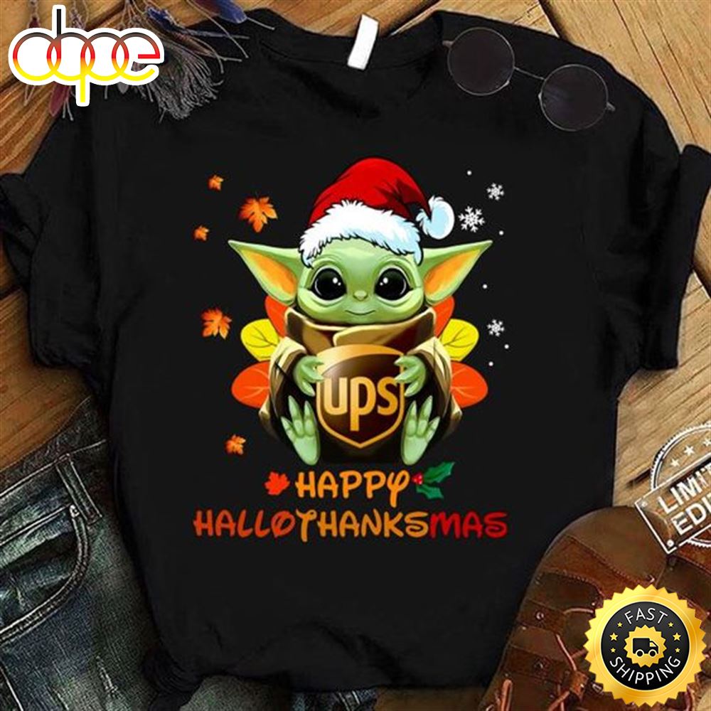 Best Baby Yoda Mashup Ups Happy Hallothanksmas Shirt Xkf3z6