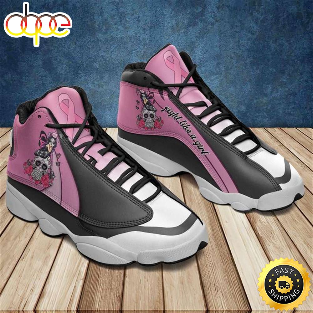 Breast Cancer Awareness Cancer Fight Pink Ribbon Cancer Warrior Gift Air JD13 Shoes Iexmrw