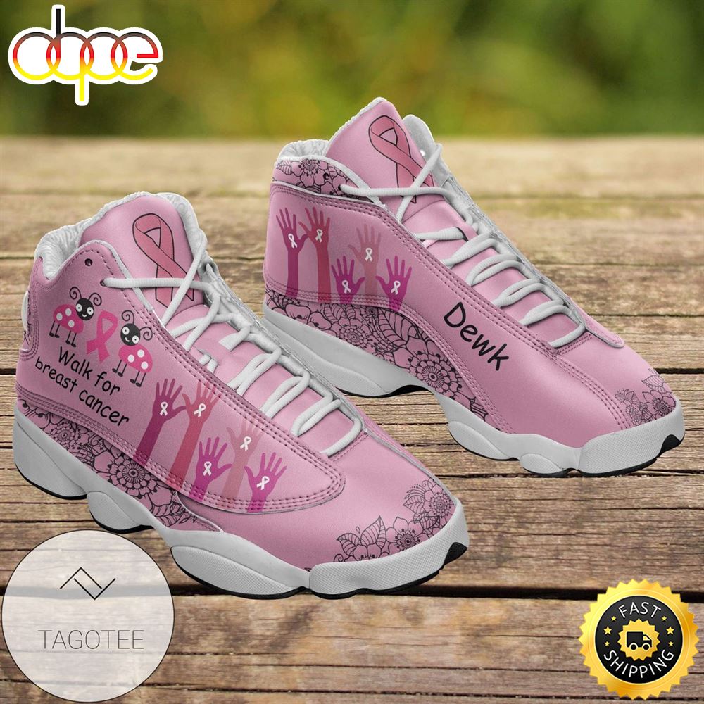 Breast Cancer Awareness Air Jordan 13 Shoes Sneakers Pawr2b