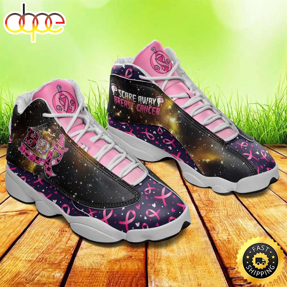 Breast Cancer Awareness Boo Scare Away Air JD13 Shoes Bm7q49