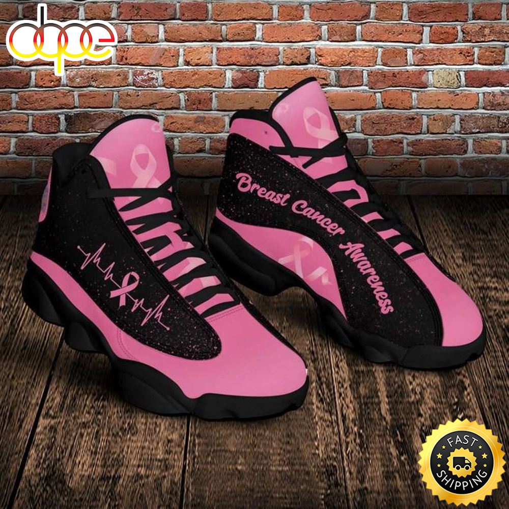 Breast Cancer Awareness Cancer Fight Pink Ribbon Warrior Gift Air JD13 Shoes O4gkbv
