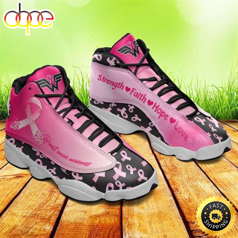 Breast Cancer Awareness Cancer Warrior Fight Pink Ribbon Air JD13 Shoes Gift Cqxqgh