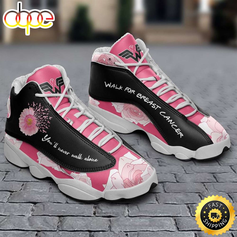 Breast Cancer Awareness Daisy Flower Pink Ribbon Air JD13 Shoes Gv8c9m