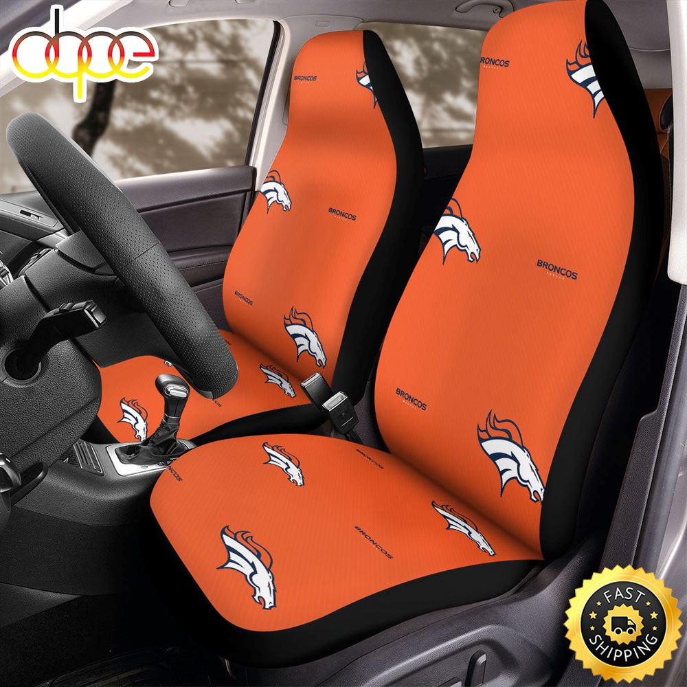 Broncos Denver Logo Orange Car Seat Covers Jzpql1
