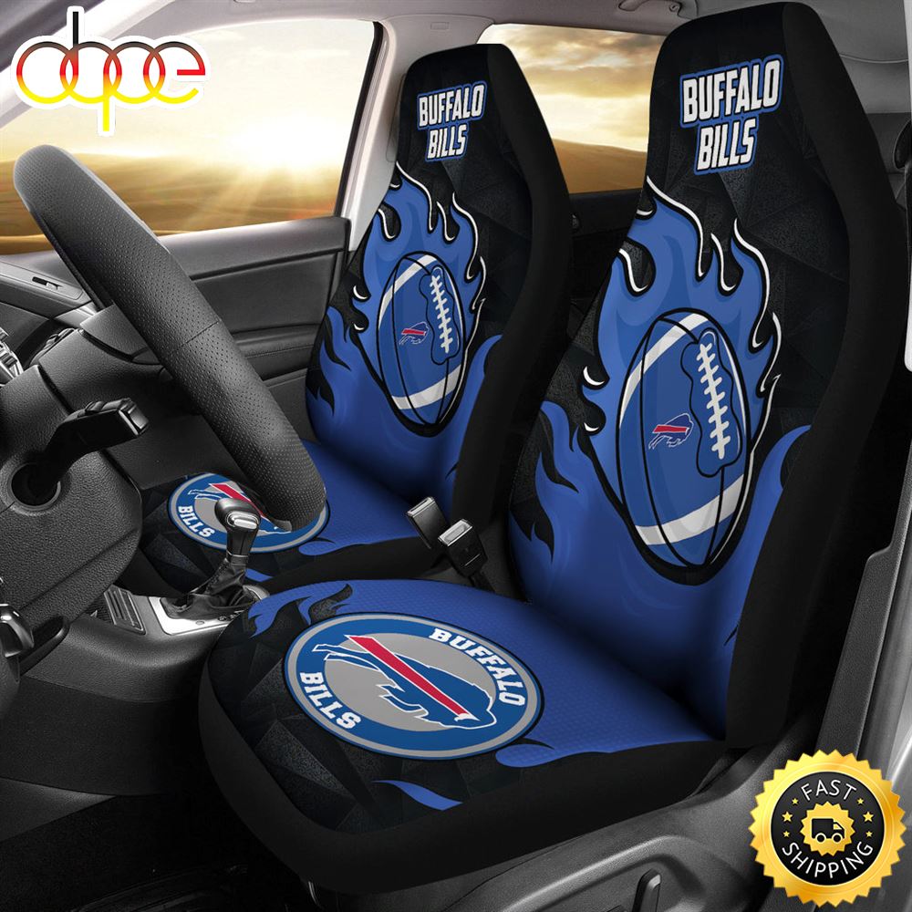 Buffalo Bills Car Seat Covers Fire Ball Flying Nfl Sport Custom Mi5lqp