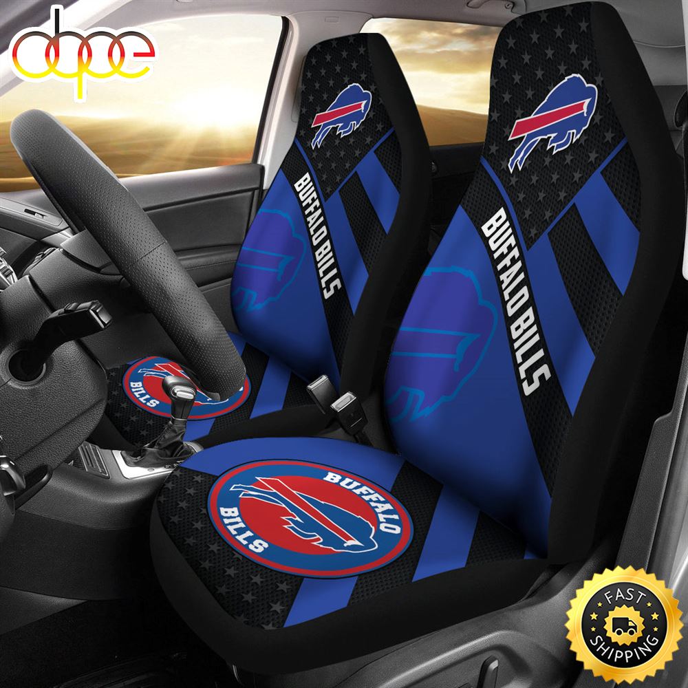 Buffalo Bills Car Seat Covers Nfl American Flag Style Custom Zfkc2i