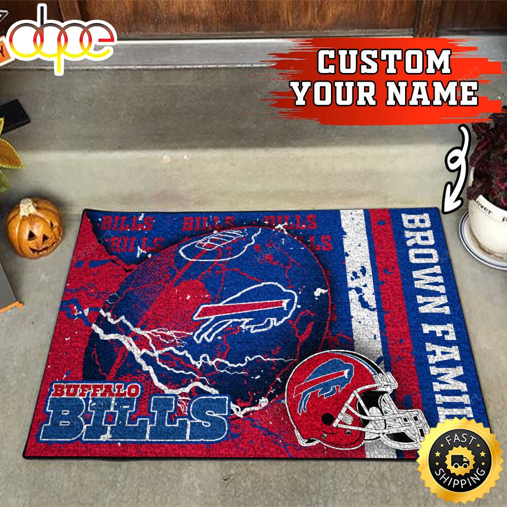 Buffalo Bills NFL Custom Your Name Doormat Dm1git